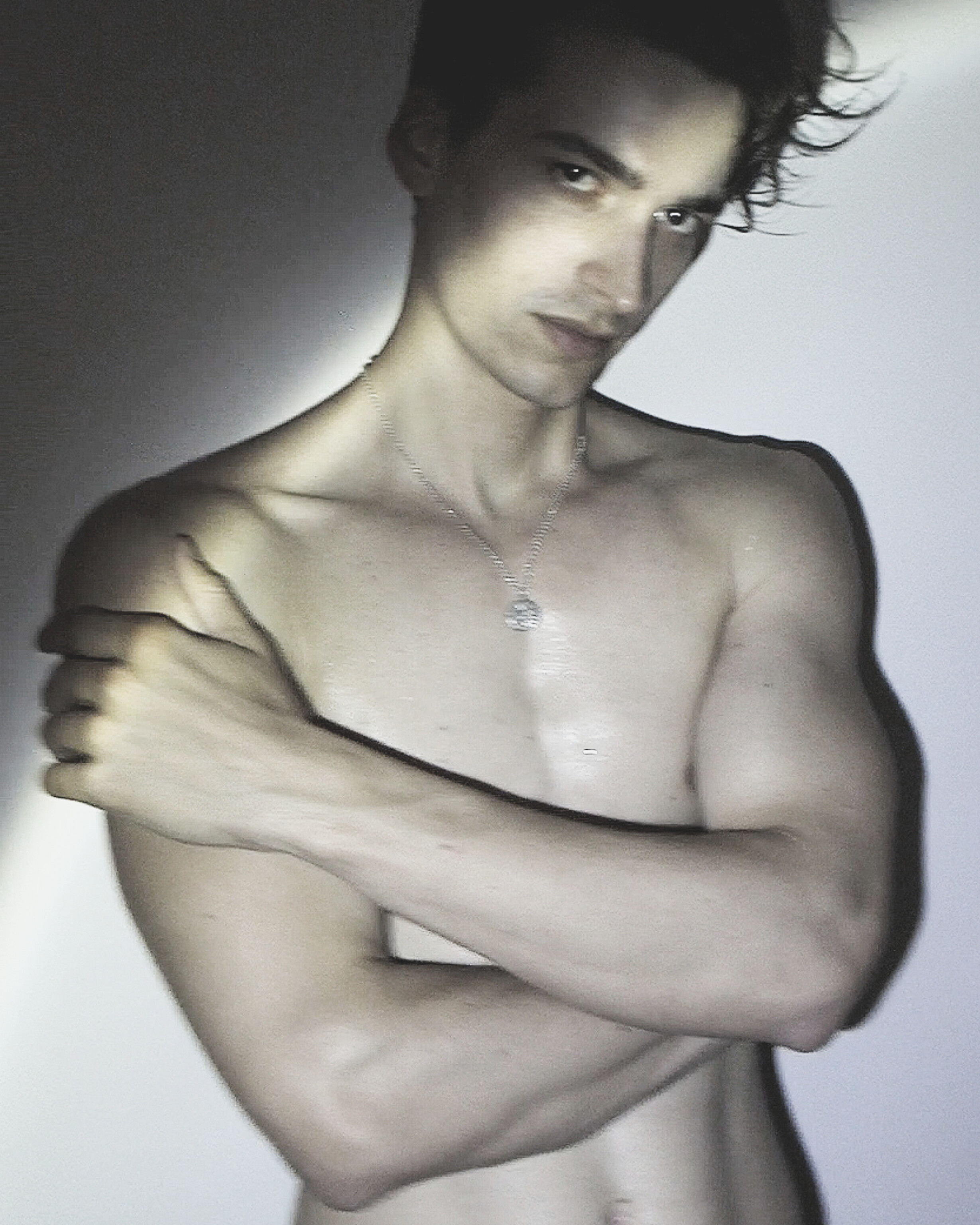 Model Andrija Bulajic of Xmanagement and Sophie Models photographed by Ron Wan in Milan, Italy.