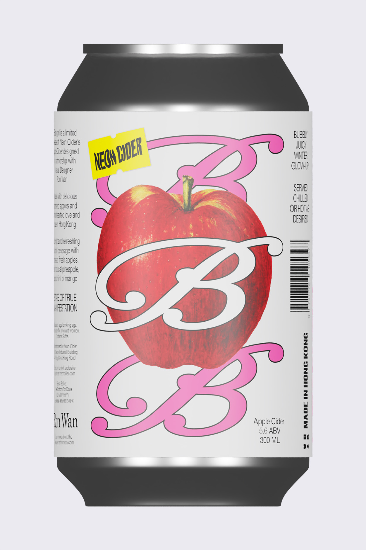 Introducing Babygirl Apple Cider by Neon Cider in partnership with Visual Designer Ron Wan