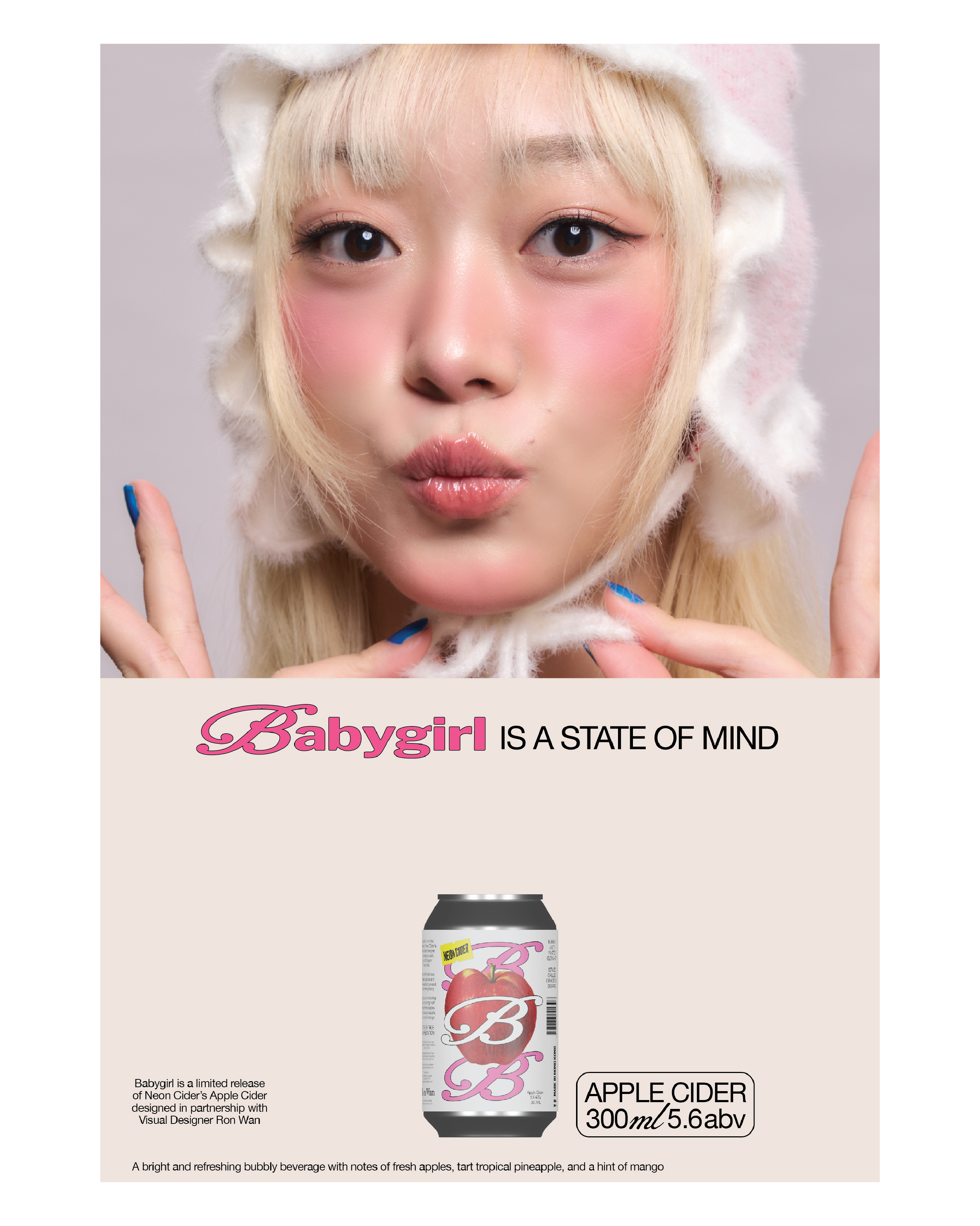 Introducing Babygirl Apple Cider by Neon Cider in partnership with Visual Designer Ron Wan