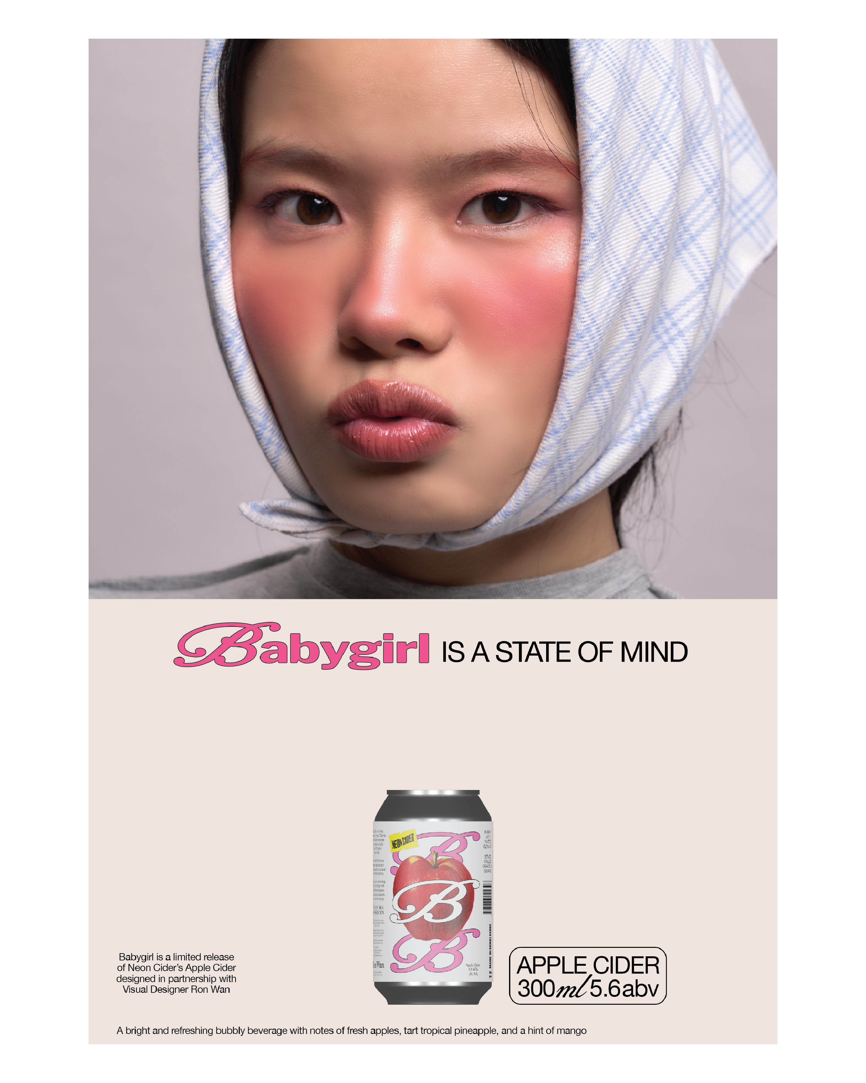 Introducing Babygirl Apple Cider by Neon Cider in partnership with Visual Designer Ron Wan