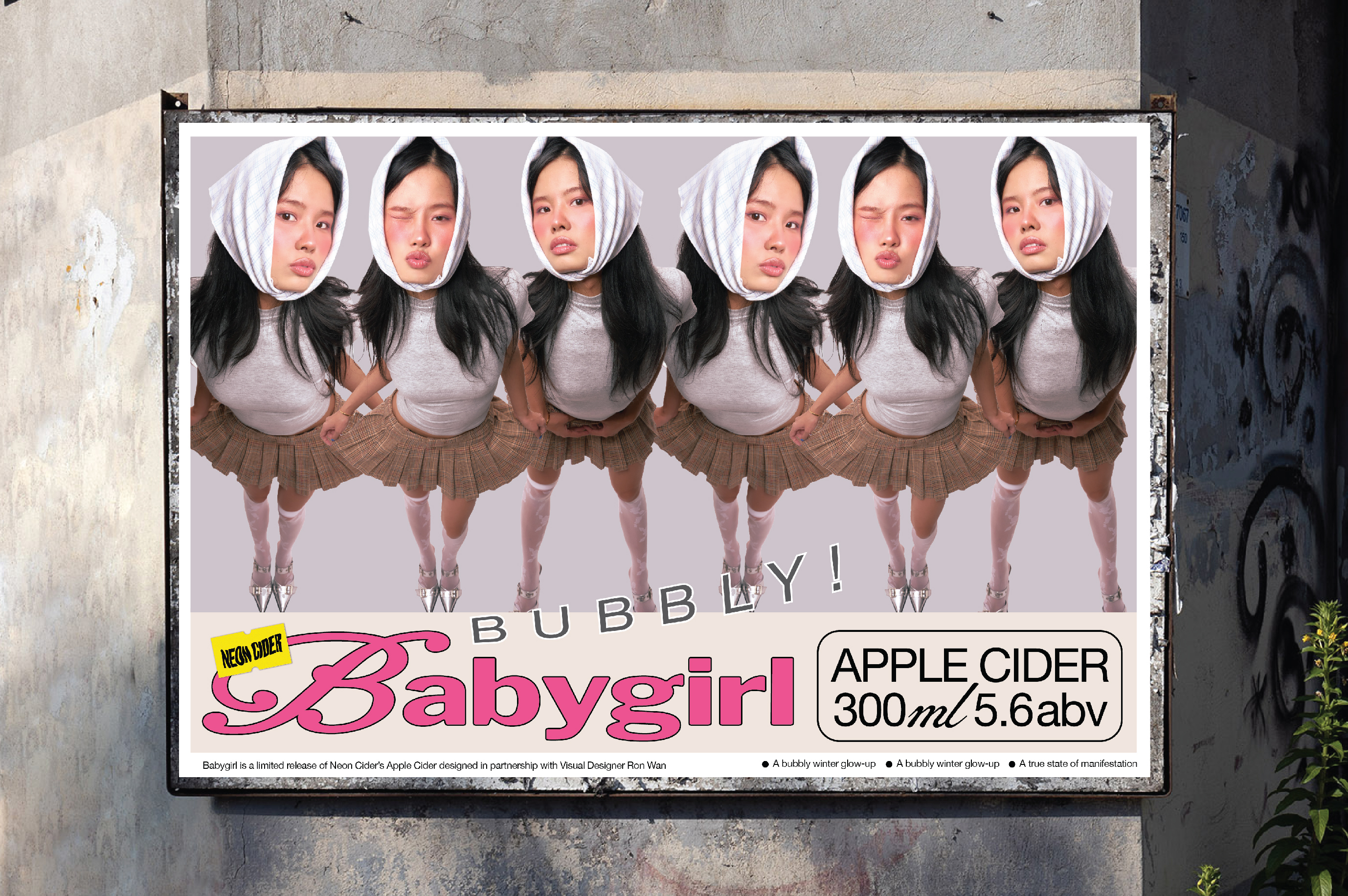 Introducing Babygirl Apple Cider by Neon Cider in partnership with Visual Designer Ron Wan