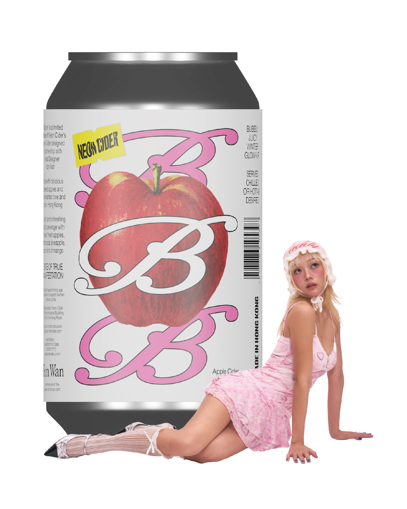 Introducing Babygirl Apple Cider by Neon Cider in partnership with Visual Designer Ron Wan