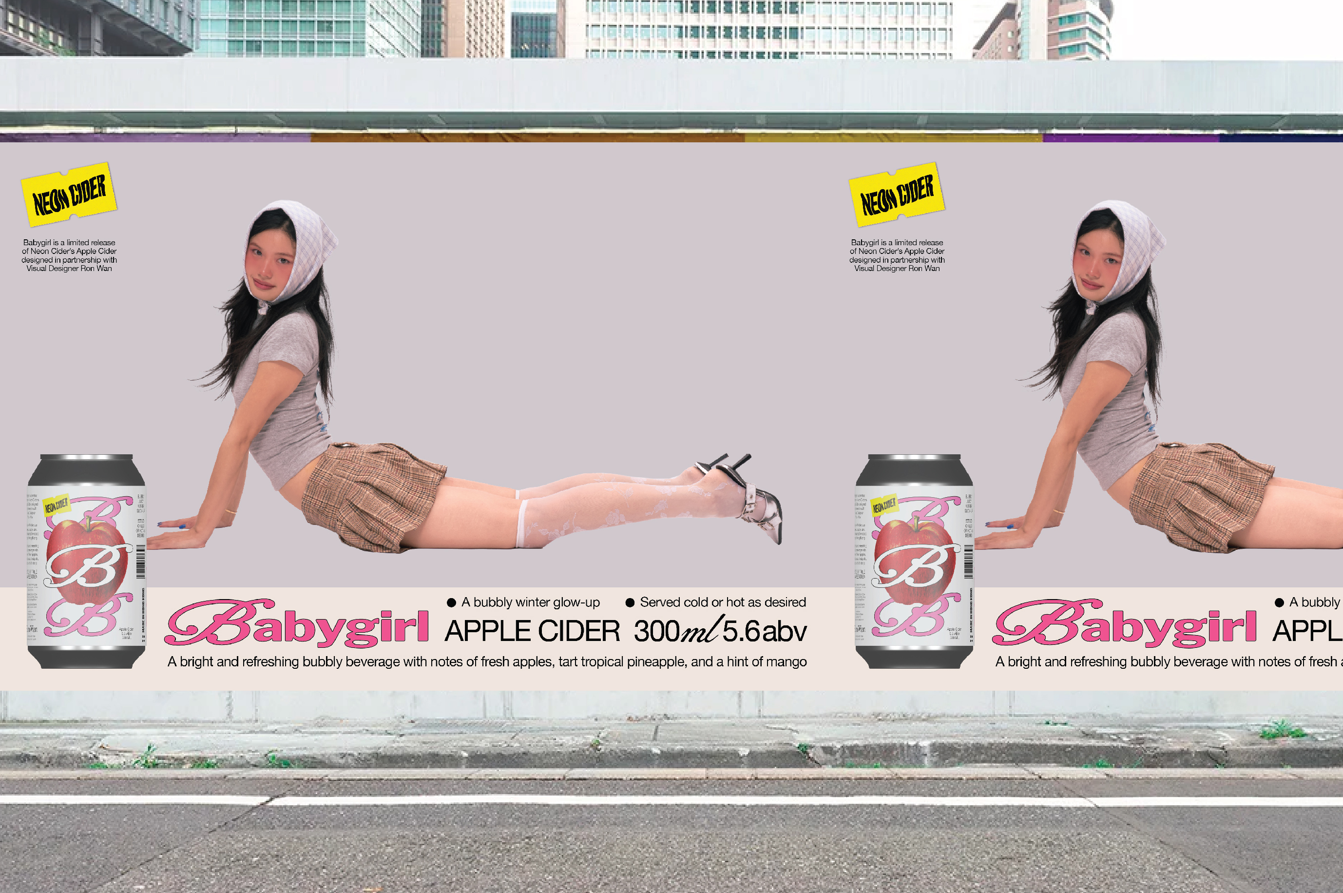 Introducing Babygirl Apple Cider by Neon Cider in partnership with Visual Designer Ron Wan